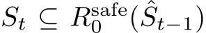  St ⊆ Rsafe0 ( ˆSt−1)