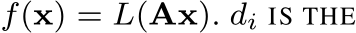  f(x) = L(Ax). di IS THE