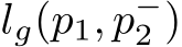 lg(p1, p−2 )