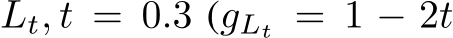  Lt, t = 0.3 (gLt = 1 − 2t
