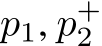  p1, p+2
