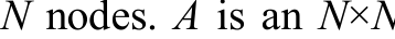 N nodes. A is an N×N