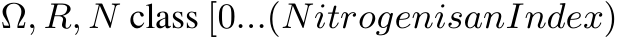  Ω, R, N class [0...(NitrogenisanIndex)