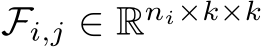  Fi,j ∈ Rni×k×k 