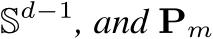  Sd−1, and Pm