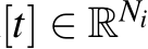 [t] ∈ RNi