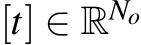 [t] ∈ RNo