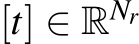 [t] ∈ RNr