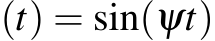 (t) = sin(ψt)