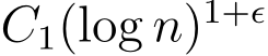  C1(log n)1+ϵ 