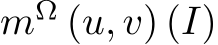  mΩ (u, v) (I)