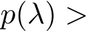 p(λ) >