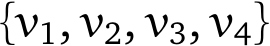  {v1, v2, v3, v4}