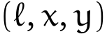 (ℓ, x, y)