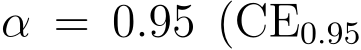  α = 0.95 (CE0.95