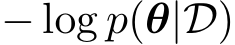 − log p(θ|D)