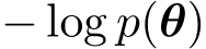 − log p(θ)