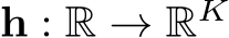  h : R → RK