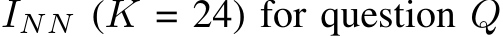  INN (K = 24) for question Q