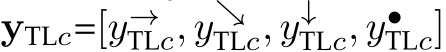  yTLc=[y→TLc, y↘TLc, y↓TLc, y•TLc]