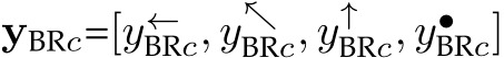 yBRc=[y←BRc, y↖BRc, y↑BRc, y•BRc]