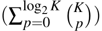 (∑log2 Kp=0 �Kp�)