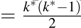  = k∗(k∗−1)2