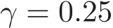  γ = 0.25