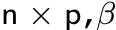  n × p,β