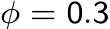  φ = 0.3