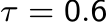 τ = 0.6