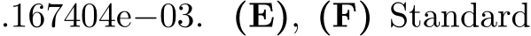 .167404e−03. (E), (F) Standard