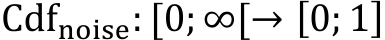 Cdfnoise: [0; ∞[→ [0; 1]