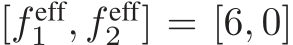  [f eff1 , f eff2 ] = [6, 0]