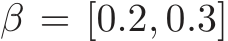 β = [0.2, 0.3]