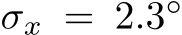  σx = 2.3◦