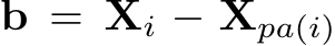  b = Xi − Xpa(i)