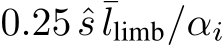 0.25 ˆs¯llimb/αi