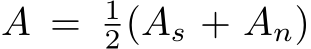  A = 12(As + An)