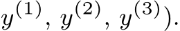 y(1), y(2), y(3)).