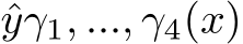  ˆyγ1, ..., γ4(x)