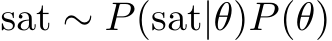  sat ∼ P(sat|θ)P(θ)