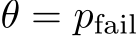  θ = pfail