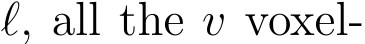  ℓ, all the v voxel-