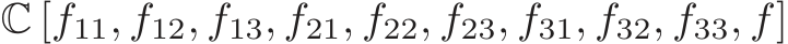 C [f11, f12, f13, f21, f22, f23, f31, f32, f33, f]