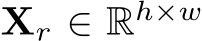  Xr ∈ Rh×w