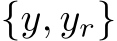  {y, yr}