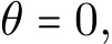  θ = 0,