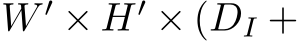  W ′ × H′ × (DI +