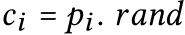  ci = pi. rand